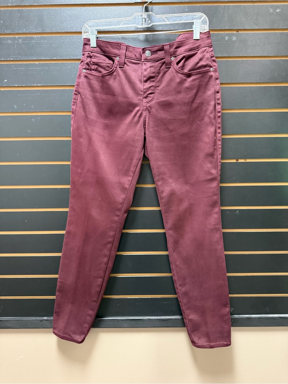 NYDJ Ami Women’s Size 8P Burgundy Skinny Legging Jeans Lift Tuck